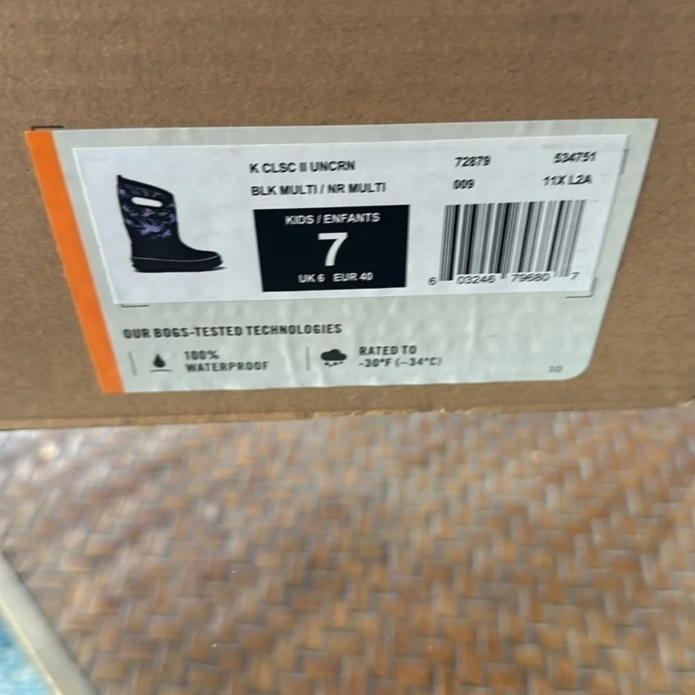 Bogs Kids Classic II Unicorn Awesome (Toddler/Little Kid/Big Kid) size 7 new